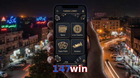 Main screen of 147Win app page for PK players